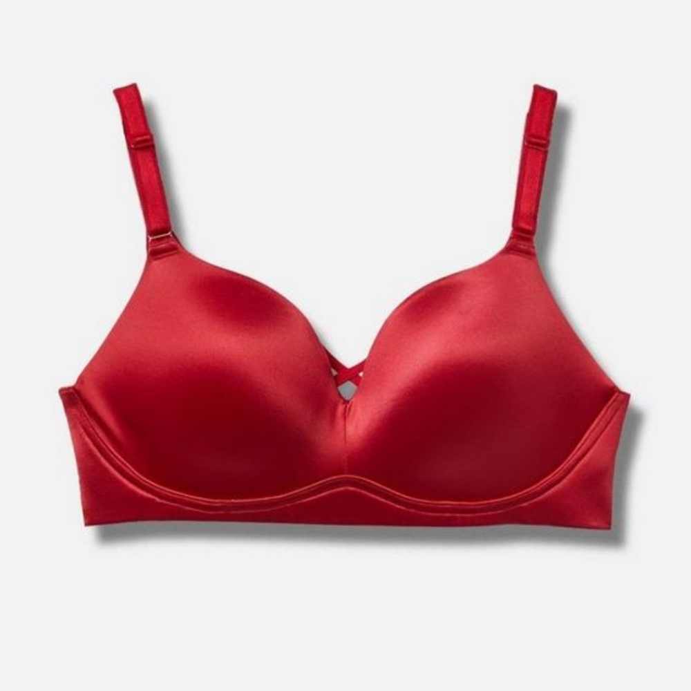 Wire free push up bra